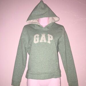 gap grey and baby pink hoodie